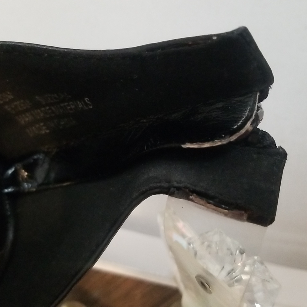 Elegant Black and Clear Women's Heels *Damaged* - Picture 4 of 5